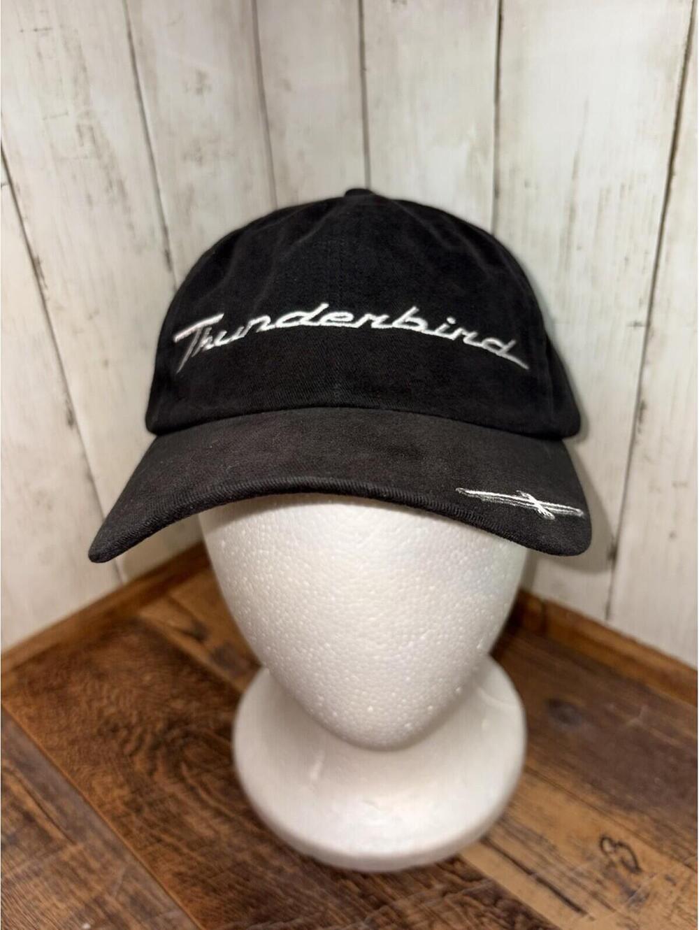 Ford Motor Co. Thunderbird Hat Cap Strap Back Black Embroidered Mens One Size